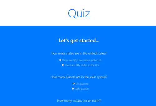 Interactive Quiz