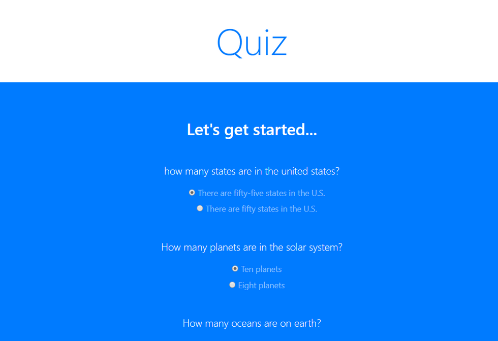 Interactive Quiz